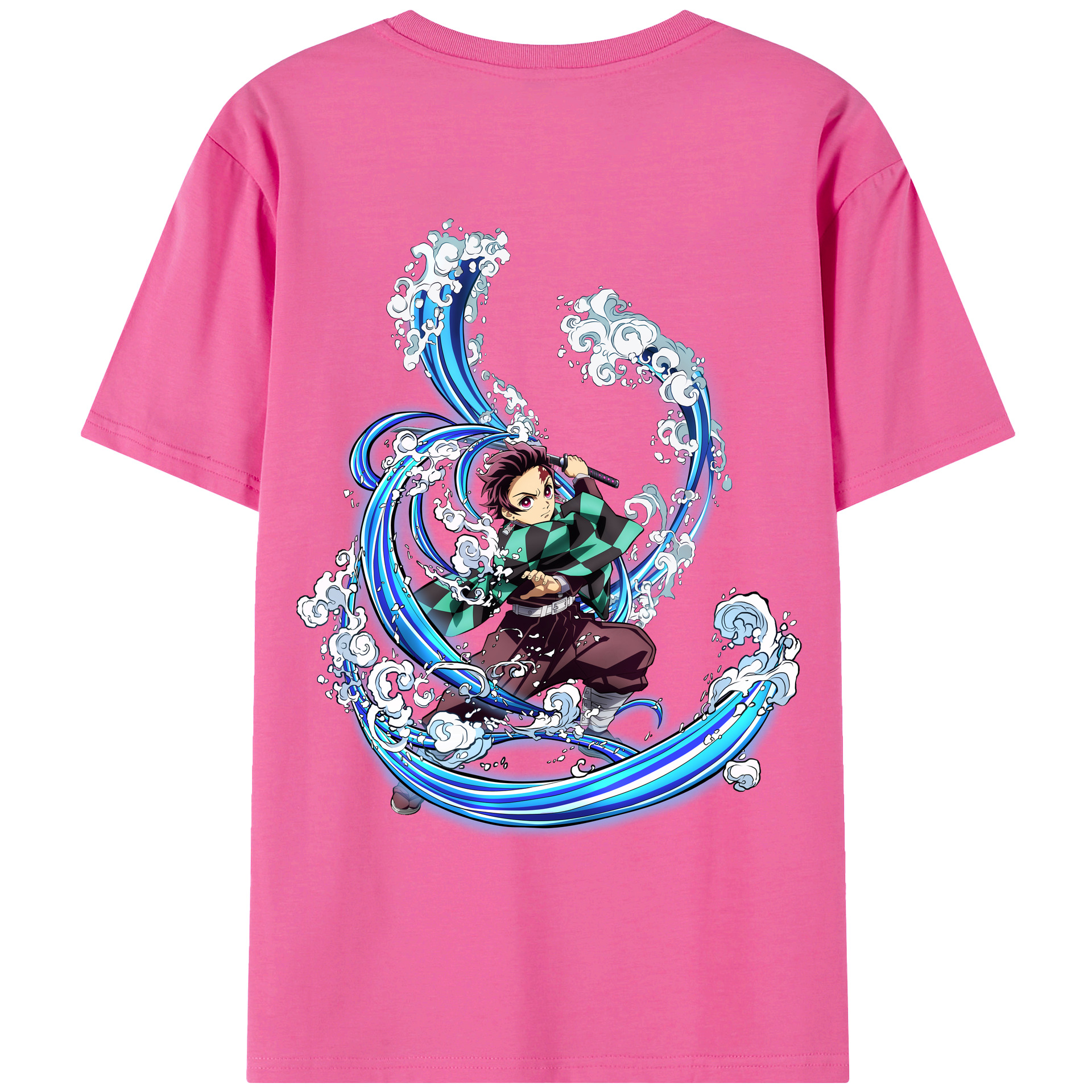 （画像用） 鬼滅の刃 竈門 炭治郎／かまど たんじろう Kamado Tanjirou レディース半袖Tシャツ(バックプリント)